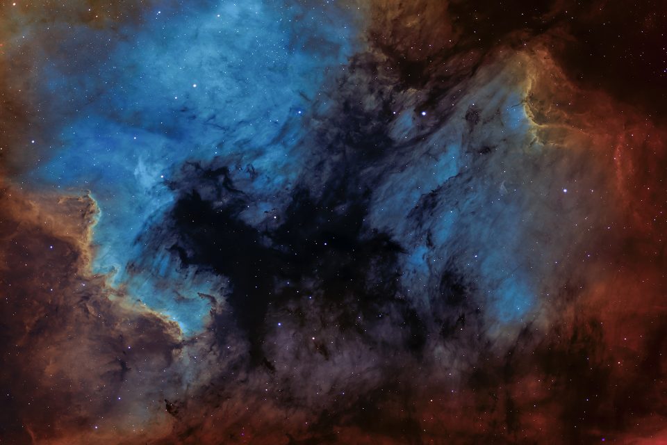NGC7000 Nordamerikanebel und IC5070 Pelikannebel Hubble Palette 
