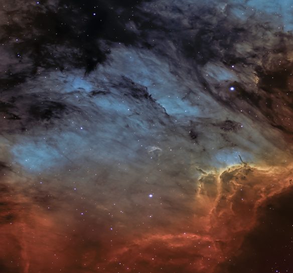 IC5070 Pelikannebel in der Hubble Palette