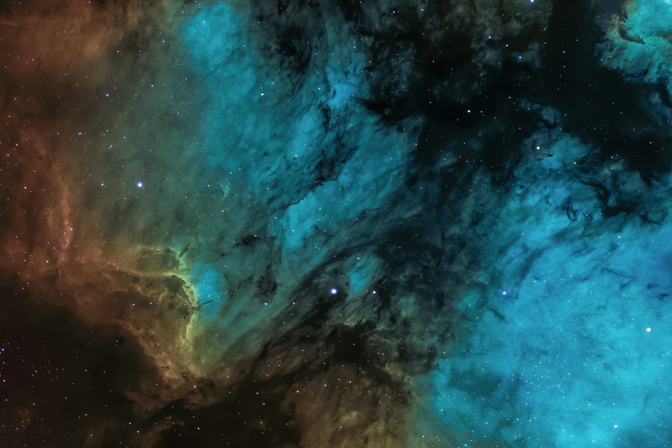 IC5070 Der Pelikannebel in der Hubble Palette