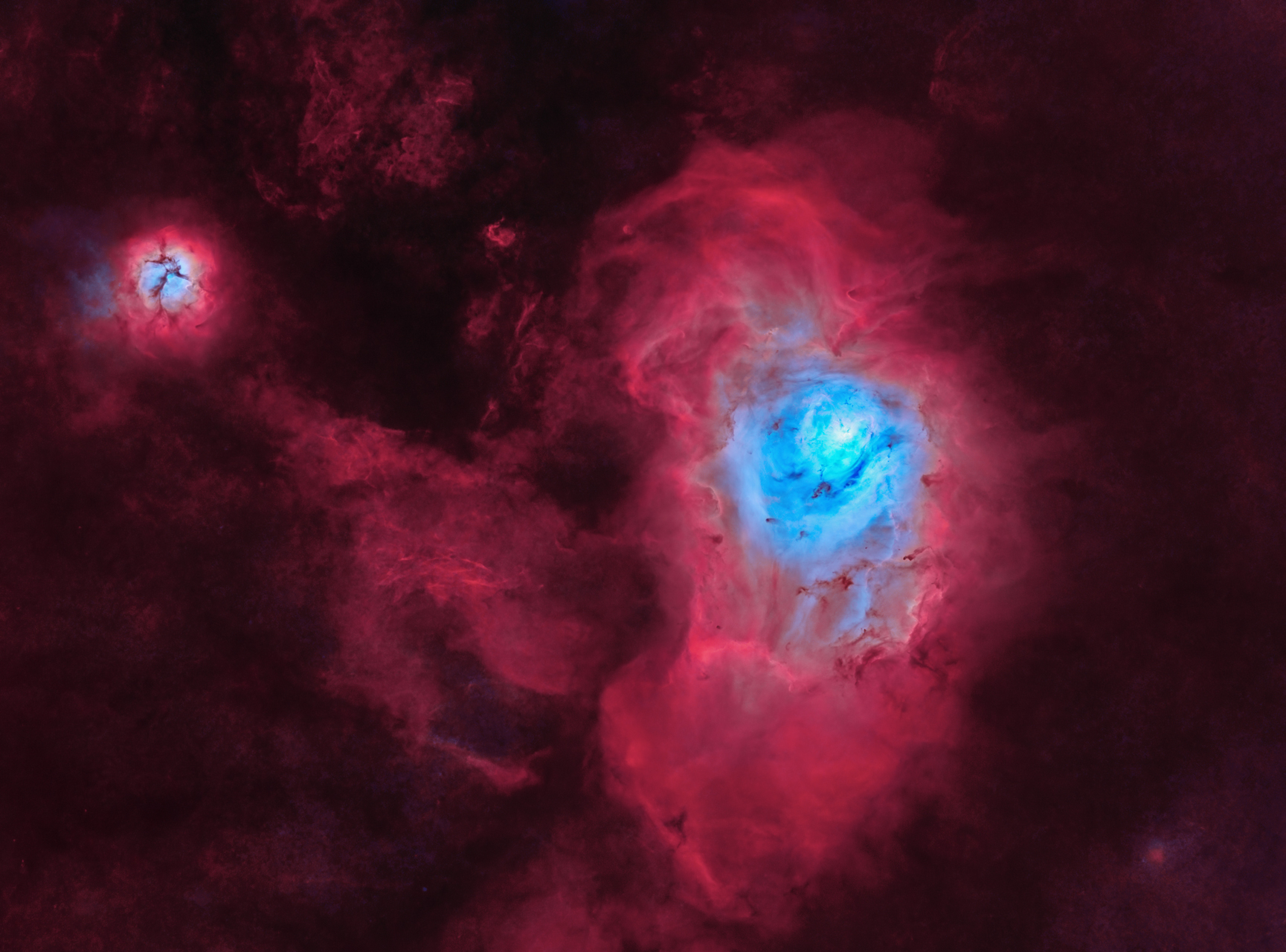M8 and M20- Lagoon- and Trifid Nebula